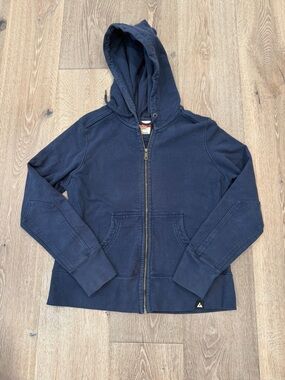 American Giant Navy Zip Front Hoodie